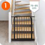 Barierka bramka zabezpieczająca czarna Nukido 718300