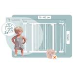 Barierka bramka zabezpieczająca biała Nukido 718000