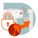 Barierka bramka zabezpieczająca biała Nukido 718000