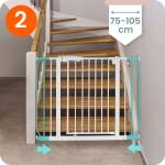 Barierka bramka zabezpieczająca biała Nukido 718000