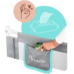 Barierka ochronna do łóżka zabezpieczająca bramka blokada 180 cm Nukido NK-227 szara