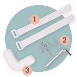 Barierka ochronna do łóżka zabezpieczająca bramka blokada 200 cm Nukido NK-227 szara