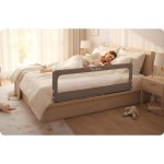 Barierka ochronna do łóżka zabezpieczająca bramka blokada 180 cm Nukido NK-228 szara