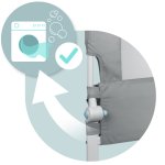 Barierka ochronna do łóżka zabezpieczająca bramka blokada 200 cm Nukido NK-228 szara