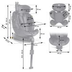 Fotelik samochodowy Nukido Aero Line czarny 0-36 kg ISOFIX