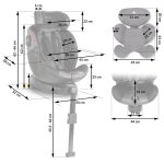 Fotelik samochodowy Nukido Prestige Line czarno-szary 0-36 kg ISOFIX