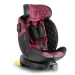 Fotelik samochodowy Nukido Prestige Line czarno-różowy 0-36 kg ISOFIX