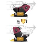 Fotelik samochodowy Nukido Prestige Line czarno-różowy 0-36 kg ISOFIX