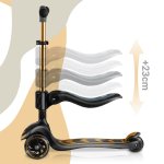 Hulajnoga trójkołowa dla dzieci balansowa siedzisko Nukido Flippo - złota