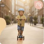 Hulajnoga trójkołowa dla dzieci balansowa siedzisko Nukido Flippo - czarna