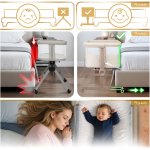 Łóżeczko dziecięce składane turystyczne dostawka + materac Nukido NK-243