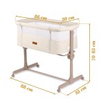 Łóżeczko dziecięce składane turystyczne dostawka + materac Nukido NK-243