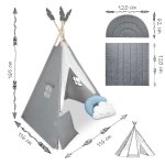 Namiot tipi dla dzieci NK-406 Nukido - szare 