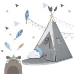 Namiot tipi dla dzieci NK-406 Nukido - szare 