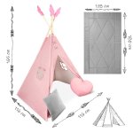 Namiot tipi dla dzieci NK-406 Nukido - różowy 