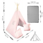 Namiot tipi dla dzieci NK-406 Nukido - jasno różowy 
