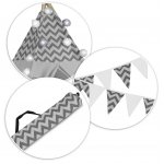 Namiot tipi dla dzieci ze światełkami Nukido - szary 